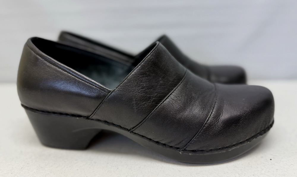 DANSKO Tenly Women's Black Leather Wedge Loafers Shoes Size 42 /12